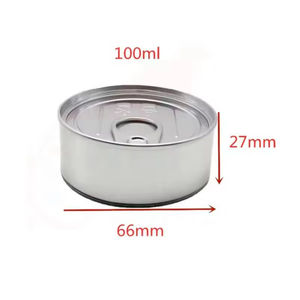 Boîtes rondes scellées en fer blanc <span class=keywords><strong>de</strong></span> 200g avec couvercle à anneau <span class=keywords><strong>de</strong></span> traction pour sauce au bœuf, bonbons et aliments pour bébés - Product Image 4