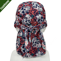 Durags personnalisés pour hommes, entièrement sur mesure, avec services de personnalisation du logo, pour coiffures ondulées et couvre-chefs