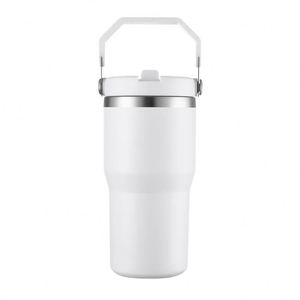 Gobelet isotherme portable en acier inoxydable avec poignée de transport, tasse isolée à double paroi de 20 oz pour les boissons quotidiennes - Product Image 1