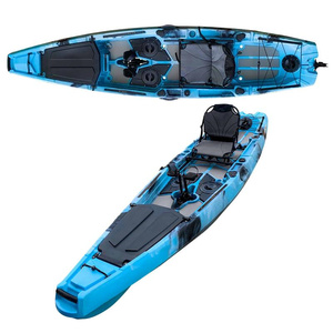 Zero 2019 2020 mejor 12ft nuevo diseño kajak señuelo solo pedal sistema de accionamiento pesca barato Canoa/kayaks con motor eléctrico - Product Image 3