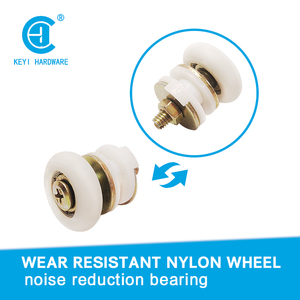 Herrajes <span class=keywords><strong>para</strong></span> puerta de cuarto de ducha, pantalla deslizante <span class=keywords><strong>para</strong></span> puerta, polea de armario, puerta corredera de cristal <span class=keywords><strong>para</strong></span> ducha, rodillo de rueda de nailon - Product Image 5