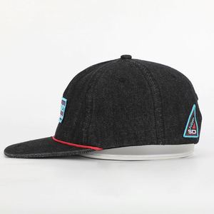 Casquette Snapback Unisexe en Jean à 5 Panneaux, Réglable, Non Structurée, à Visière Plate, avec Cordon, de Haute Qualité, en Tissu Courant, pour Usage Extérieur Estival, Vente en Gros - Product Image 3