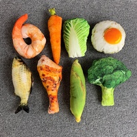 Jouets pour chiens en forme de légumes, jouets à mâcher en toile durables, ensemble de jouets pour chiens sur le thème des légumes et de la viande pour chiens de petite et moyenne taille