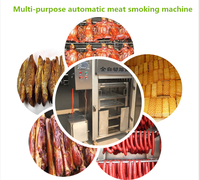 Fumoir Commercial Automatique en Acier Inoxydable Petit Four à Fumer la Viande pour Saucisses et Aliments Bois Chauffé