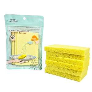 Housekeeping Products Wet Dry Dual-use Environmentally Friendly Household Compressed Cellulose <b>Sponge</b> Dish Washing Scouring Pad - Product Image 2