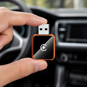 Adaptateur sans fil CarPlay Android Auto, connexion rapide, boîtier AI en métal orange, mini dongle USB CarPlay, fourni par l'usine. - Product Image 2