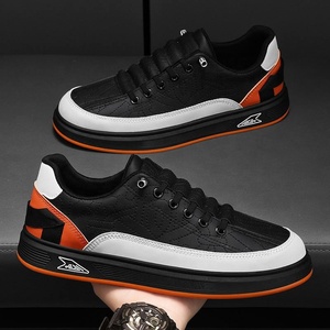 Nouvelles baskets décontractées pour hommes en cuir véritable de première couche de cuir de vache blanc, respirantes, à semelle épaisse en maille, à lacets, en caoutchouc, pour le dropshipping - Product Image 5