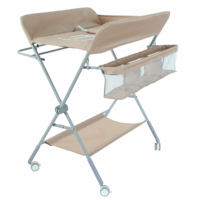 Table à langer pliable Lemoon TD-516, table à langer portable avec roulettes, sac multifonction pliable