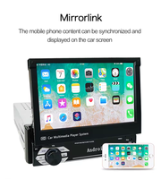 Autoradio MP4 MP5 avec écran tactile rétractable automatique de 7 pouces, lecteur vidéo, Bluetooth, GPS, prise en charge d'Android, CarPlay Auto
