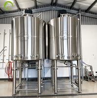 Cuve de fermentation en acier inoxydable de 1500 L pour la production de vinaigre alimentaire avec agitation par aération et système CIP