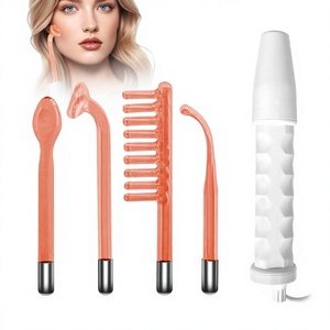 Vente en gros de baguettes faciales portables à haute fréquence pour le soin de la peau, avec 4 électrodes différentes - Product Image 1