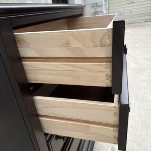 American Style Solid Wood Five Drawer <b>Chest</b> Black Walnut Color Bedroom <b>Storage</b> Cabinet Dresser - Product Image 4