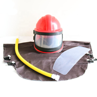 Casque de sablage Peinture et ponçage Masque anti-poussière entièrement fermé Capuchon de sablage anti-éclaboussures Vêtements de protection