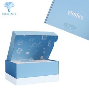 Emballage en carton pour courrier imprimé sur mesure, boîte d'expédition bleue personnalisée - Product Image 4