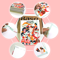 2026 2027 impression personnalisée annuel mensuel quotidien carnet de notes à spirale unique planificateur d'objectif avec boîte en papier et diviseur