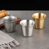 Gobelet en acier inoxydable SUS304 coréen réutilisable pour café, restaurant, latte, jus glacé, dessert – Vente en gros