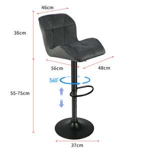Colores personalizados, gran oferta, silla de <span class=keywords><strong>Bar</strong></span> de taburete alto ajustable en altura impermeable ecológica con barras de reposapiés, silla de herramientas - Product Image 3