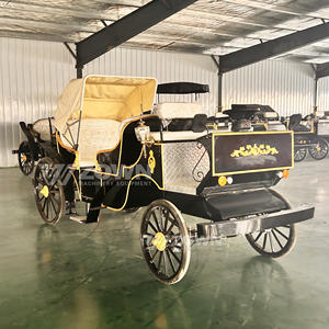 Carruaje de caballos blanco real de la reina de soldadura automática Carruaje de turismo tripulado eléctrico romántico para la venta - Product Image 4