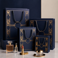 Sacs en papier personnalisés avec poignées découpées, pour emballages cadeaux, maquillage, beauté, durables, bruns, réutilisables