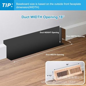 Wooden Floor Vent Cover Natural Wood Louver Style Easy Installation Home <b>Heating</b> Vent Decorative Cover - Product Image 2