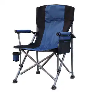 Werkspreis Outdoor Beach-Klappstuhl tragbare Armlehnen Rückenlehne Camping Wandern Angeln Strandstühle mit Taschenhalter
