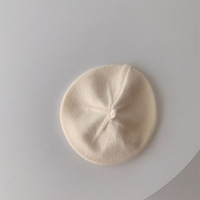 Gorro de Punto de Color Sólido para Bebés, Gorro de Lana de Algodón para Recién Nacidos, Boinas Tejidas para Niñas