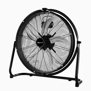 140W Big Power 5PCS Blades Ventilateur Full Metal Strong Wind High Velocity Fan 20Inch Industrial Commercial Drum Floor Fan