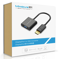Adaptador Mindpure DP a HDMI VGA DVI, Convertidor DisplayPort Macho a HDMI 4K VGA 1080P DVI Hembra para Tarjeta Gráfica de Computadora de Escritorio y Portátil