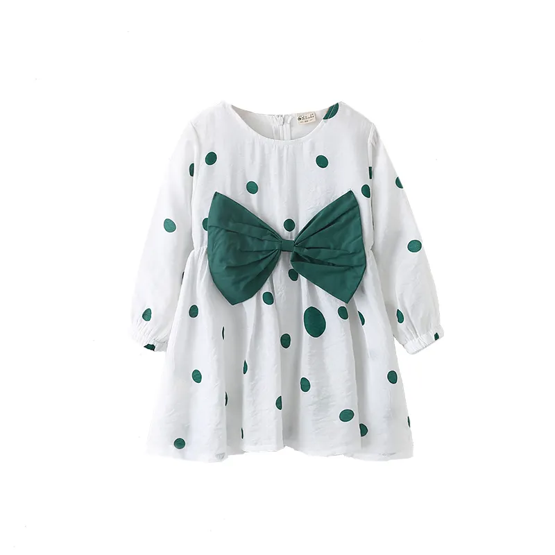 Großhandel Baby Kleidung Korea Langarm Polka Dot Mädchen Kinder Kleid für Kinder tragen Made In China von Ebay