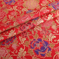 Bunga Peony Besar yang Indah, Kain Jacquard Metalik Bergaya Klasik Menarik untuk Pakaian Wanita, Penutup Sofa, dan Tas