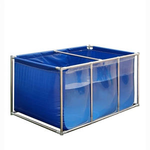 Bâche en PVC de taille personnalisée, tissu pour étang à poissons, aquarium en plastique PVC, aquarium d'aquaculture, étang avec support en acier inoxydable - Product Image 3