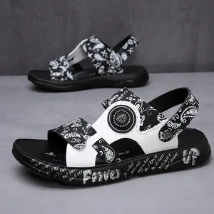 Trending Men's TPR Outdoor Cross Strap Sandals Slide Style from China Supportive and Durable for Walking Style