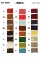 Hilo de Alpaca de Pelo Largo Estilo 1/9NM, 8% Lana, 13% Nailon, 76% Poliéster, 3% Elastano, Hilo Mezclado de Colores