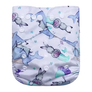 Celana popok bayi ekonomis dapat digunakan kembali OS dapat diatur kain dapat dicuci daur ulang popok untuk bayi 7-33lb