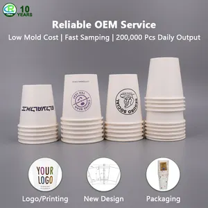 Manufacture Paper Cups Custom Print 12oz 16oz 22oz 24oz Biodegradable PLA Lined Coating Disposable Paper PLA Lamination Coated Cold Drinking Cups