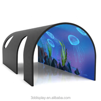 Écran LED tunnel flexible et créatif sur mesure pour solution immersive, projet d'exposition, espace d'art numérique, salle d'exposition