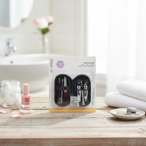 Professional Portable Manicure Pedicure Set K Beauty Supply's Synthetic Leather <b>Nail</b> Care Tool <b>Kit</b> Clippers File South Korea - Product Image 2