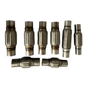 Новая выхлопная труба для мотоцикла из нержавеющей стали 409L, двойная оплетка, гибкая, с двумя входами и двумя выходами, универсальная - Product Image 1