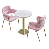 Meubles de café en marbre modernes, meubles de restaurant table et chaise de restaurant table et chaise de café, table basse et chaise