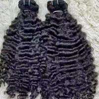 Extensiones de Cabello Virgen Indio 10A con Cutícula Alineada para Crochet, Cabello Indio para Trenzas Sin Nudos, Cabello Rizado Pre-Enlazado para Tejer