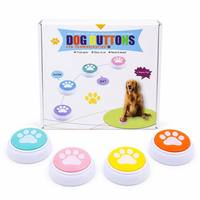 Livraison Rapide – Lot de 4 Boutons de Communication pour Animaux de Compagnie – Jouets Promotionnels pour Chiens – Ensemble d'Appareils d'Entraînement Enregistrables – Prix de Gros