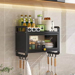 Nouvelle étagère de rangement murale pour cuisine, sans perçage, armoire de rangement murale pour la maison, casier de rangement polyvalent, organisateur de cuisine, porte-épices - Product Image 3