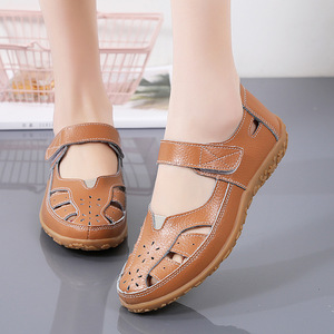 Cross-Border Plus Size Damen Frühling Sommer Wohnungen Neue hohle Sandalen Slip-On Closure Platform Clogs für die Erhöhung der Höhe - Product Image 3