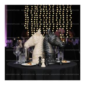 Estatuas de Cabeza de Caballo de Madera Talladas a Mano de Lujo, Piezas de Ajedrez Reales, Centros de Mesa, Busto Decorativo de Caballo con Acabado Antiguo - Product Image 1