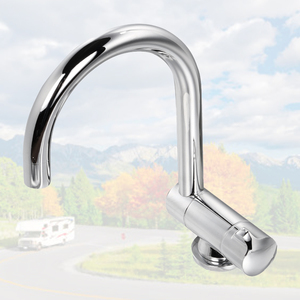 Venta al por mayor de fábrica, grifo de caravana de Material de cobre, grifo de autocaravana con tapa de 180 <span class=keywords><strong>grados</strong></span>, grifo de <span class=keywords><strong>plata</strong></span> de buena calidad para RV - Product Image 5