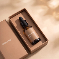 Flacon compte-gouttes inviolable en verre ambré sodocalcique personnalisé de 30 ml pour produits de soin et de beauté