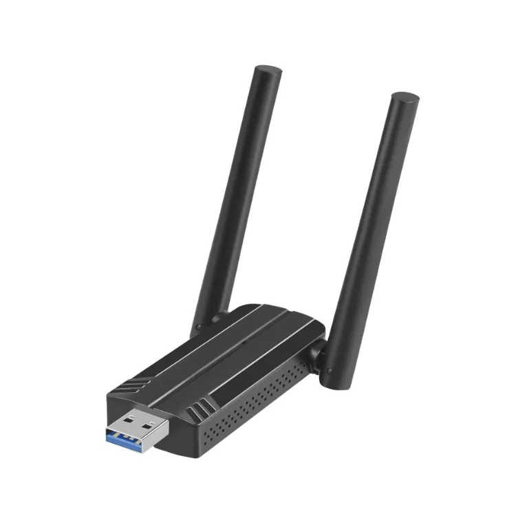 Venta directa de fábrica Wifi6 Free Drive Adaptador inalámbrico USB de doble banda Tarjeta de red Wifi de 1800Mbps con controlador Realtek 8852BU