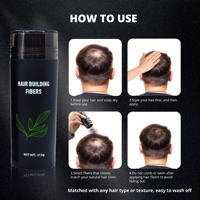 Fibre de coton de kératine biologique en gros naturelle de longue durée Fibres capillaires de marque privée Fibre de renforcement des cheveux en poudre pour le maquillage des cheveux