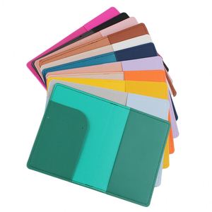 Bolsa de Almacenamiento de Documentos de Viaje con Logotipo Personalizado, Estuche para Pasaporte de Cuero PU de Color Sólido, Porta Tarjetas, Estilo Moderno, Impermeable - Product Image 4