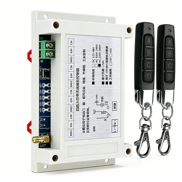 Smart Multiple AC110V 220V 240V 380V 30A 433 MHz 4CH 4 CH 4 Channel Wireless Relay RF Remote Control Switch Receiver+Transmitter